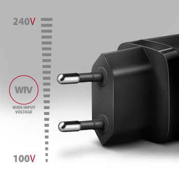 AXAGON Sil sienas lādētājs 1x USB-C ports, PD3.0/PPS/QC4+/SFC/AFC/Apple, 30W | ACU-PD30