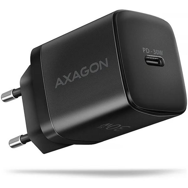 AXAGON Sil wallcharger 1x port USB-C, PD3.0/PPS/QC4+/SFC/AFC/Apple, 30W | ACU-PD30