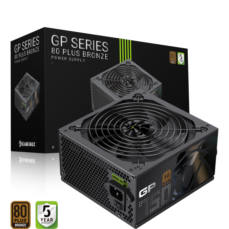 Gamemax PSU | GP 750B | 750 W | Bronze | Ne-modulārs