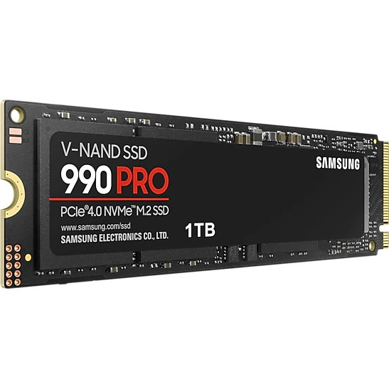 Samsung | 990 PRO | 1000 GB | SSD form factor M.2 2280 | Solid-state drive interface PCIe Gen4x4 | Read speed 7450 MB/s | Write speed 6900 MB/s