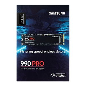 Samsung | 990 PRO | 1000 GB | SSD form factor M.2 2280 | Solid-state drive interface PCIe Gen4x4 | Read speed 7450 MB/s | Write speed 6900 MB/s