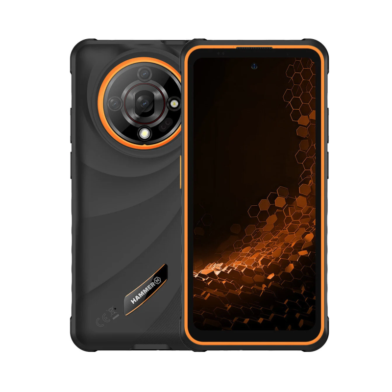 Hammer | Iron 6 | Orange | 6.56 " | IPS | 1612 x 720 pixels | Mediatek | Dimensity 6300 | Internal RAM 8 GB | 256 GB | Dual SIM | 3G | 4G | 5G | Main camera resolution 64 MP | Android | 15 | 6050 mAh