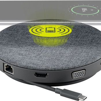 Goobay | USB-C 11 in 1 daudzportu dokstacija ar bezvadu ātro uzlādi un Power Delivery | 49985