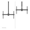 Neomounts CL35-440BL16XL Monitor/TV stiprinājums pie griestiem | Regulējams augstums, rotācija, noliekšana, pagriešana | 37–70