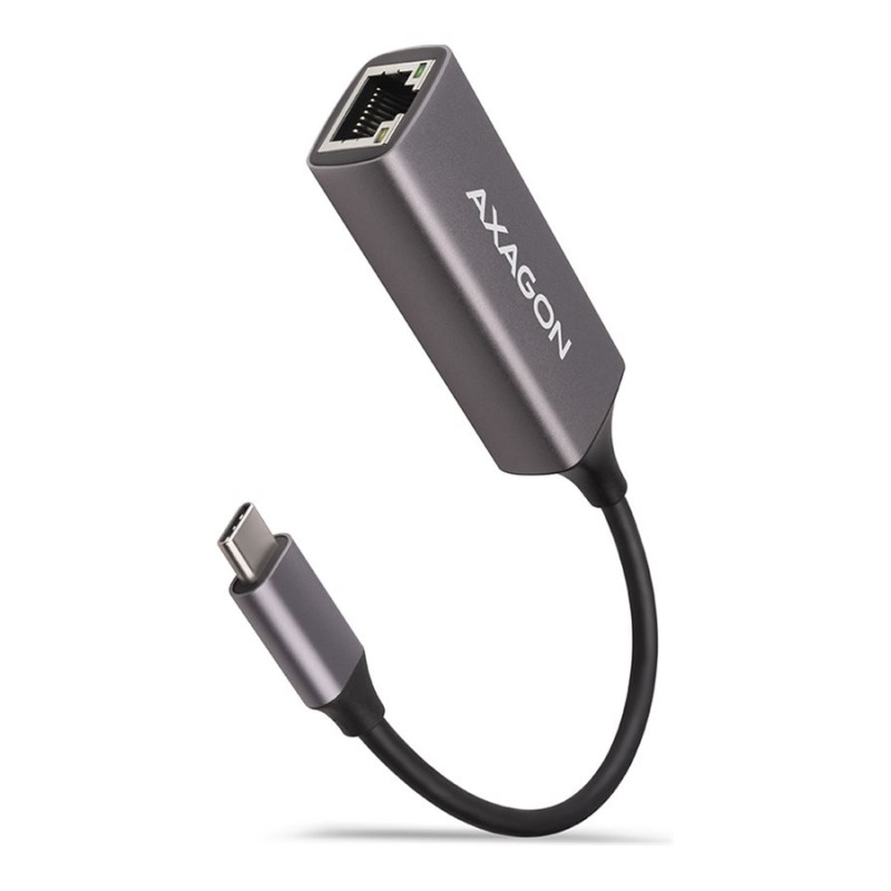 AXAGON ADE-TRC Kompakts alumīnija USB-C 3.2 Gen 1 Gigabit Ethernet 10/100/1000Mbit adapters ar automātisku instalēšanu