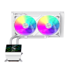 Gamemax CPU šķidrumdzesētājs | GLACIER 240 LCD WH | Balta