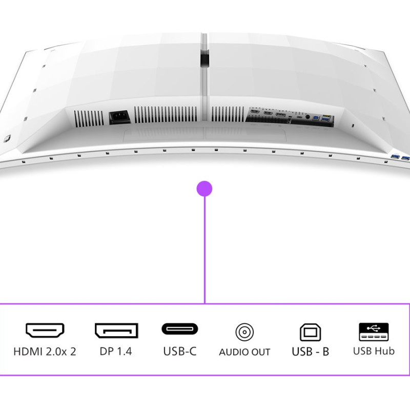 Philips | Curved Gaming Monitor | 34M2C8600/00 | 34 " | LED | WQHD | 21:9 | 100 Hz | 0.03 ms | 3440 x 1440 | 450 cd/m² | HDMI ports quantity 2