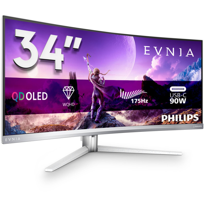 Philips | Curved Gaming Monitor | 34M2C8600/00 | 34 " | LED | WQHD | 21:9 | 100 Hz | 0.03 ms | 3440 x 1440 | 450 cd/m² | HDMI ports quantity 2
