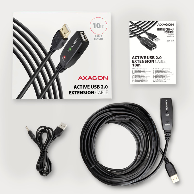 AXAGON | USB Repeater Cable | ADR-210 | USB Type-A to USB Type-A