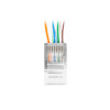 Lanberg | RJ45 CAT.6 UTP spraudnis 8P8C PASS Through tips, 100 gab. | PLU-6000EZ | Caurspīdīgs