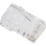 Lanberg | RJ45 CAT.6 UTP spraudnis 8P8C PASS Through tips, 100 gab. | PLU-6000EZ | Caurspīdīgs