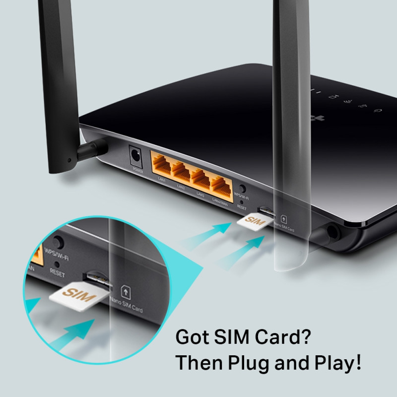 TP-LINK | AC1200 Wireless Dual Band 4G LTE Router | Archer MR402 | 802.11ac | 10/100 Mbit/s | Mesh Support No | MU-MiMO No | No mobile broadband