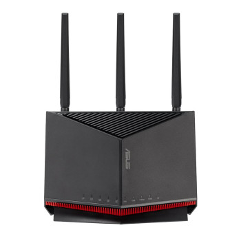 Asus | Bezvadu Wifi 7 Dubultjoslu Gigabit maršrutētājs | RT-BE86U | 802.11be | 6800 Mbit/s | Ethernet LAN (RJ-45) porti 5 | Mesh atbalsts Jā | MU-MIMO Nē | 4G/5G | Antenas tips Ārējā/Iekšējā | 2