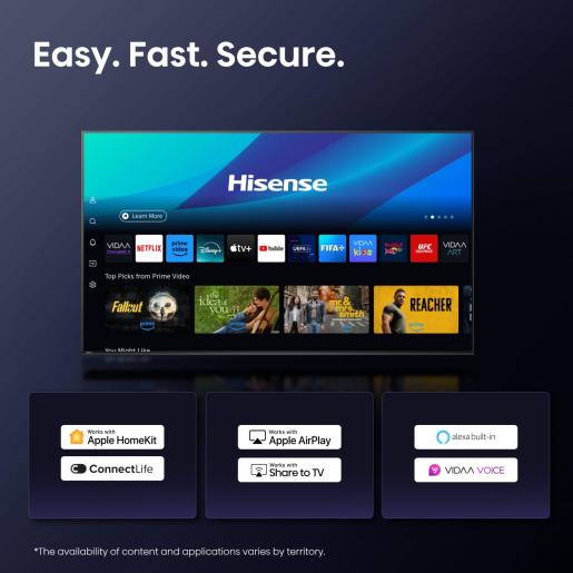 Hisense UHD QLED viedtelevizors | 43E7Q | 43