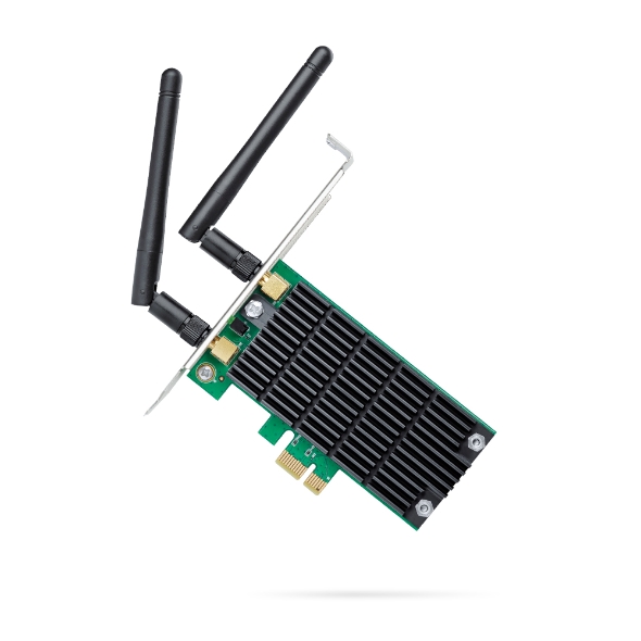 TP-LINK Archer T4E divu joslu PCI Express tīkla karte 2.4 GHz/5 GHz, 802.11ac, 300+867 Mbps, 2 noņemamas antenas