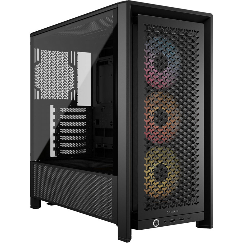 Corsair PC korpuss | Frame 4000D RS ARGB Modular | Melns | Mid-Tower