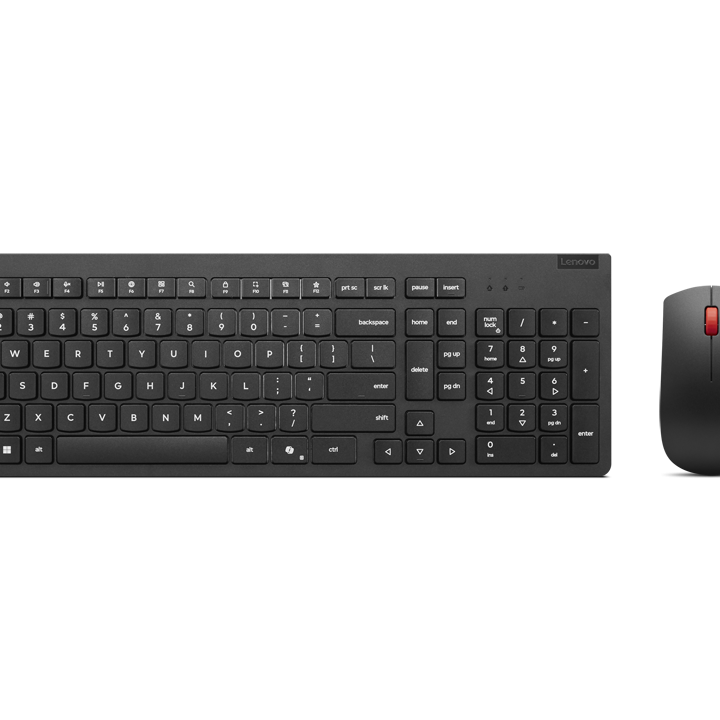 Lenovo Essential Wireless Combo Keyboard & Mouse Gen2 | Klaviatūra un pele komplektā | Bezvadu | Pele iekļauta | Ziemeļu | Melna