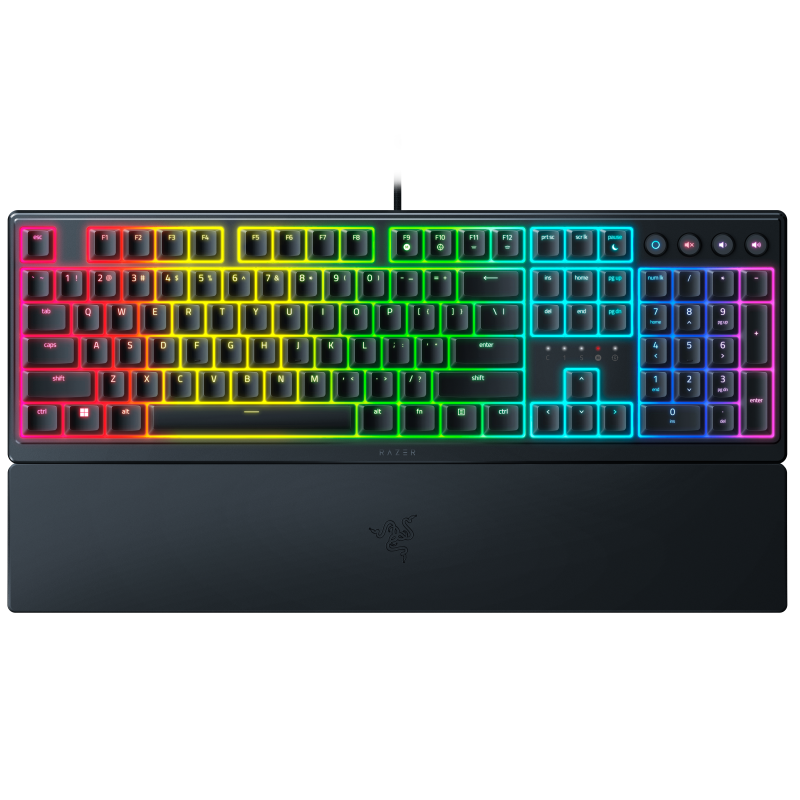 Razer | Gaming tastatūra | Ornata V3 | Spēļu tastatūra | Vadu | RGB LED apgaismojums | NORD izkārtojums | Razer Mecha-Membrane slēdzēji | Melna