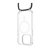 Fixed | MagPure Neck | Aizmugures vāciņš ar auklu | Apple | iPhone 16 Pro | TPU | Caurspīdīgs, melns