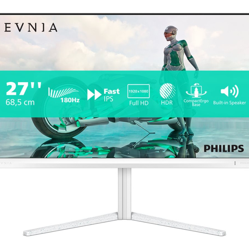 Philips | 27M2N3201A/00 | 27 " | IPS | 16:9 | 180 Hz | 1 ms | 1920 x 1080 pixels | 300 cd/m² | HDMI ports quantity 2 | White
