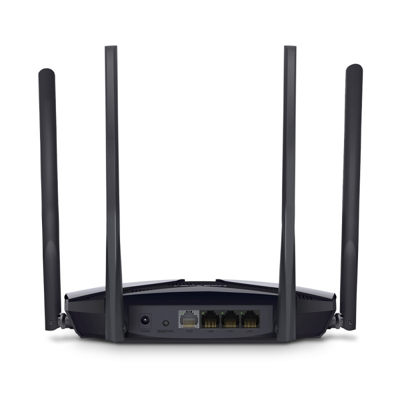 Mercusys | Divu joslu Wi‑Fi 6 maršrutētājs | MR80X AX3000 | 802.11ax | 2402+574 Mbit/s | Ethernet LAN (RJ-45) porti 3x Gigabit LAN | Mesh atbalsts Jā | MU‑MIMO Jā | Bez mobila platjoslas | Antenas tips Ārējā
