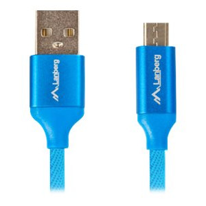 Lanberg | USB Micro uz USB-A 2.0 kabelis Zils Premium QC 3.0, 1.8 m | CA-USBM-20CU-0018-BL | USB Micro uz USB Type-A