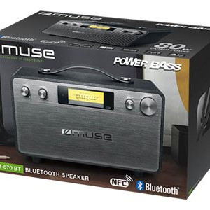 Muse M-670 BT Skaļrunis, Vadu, Bluetooth, Melns | Muse | M-670 BT | 2 x 20W W | Bluetooth | Bezvadu savienojums | NFC funkcijas | Melns