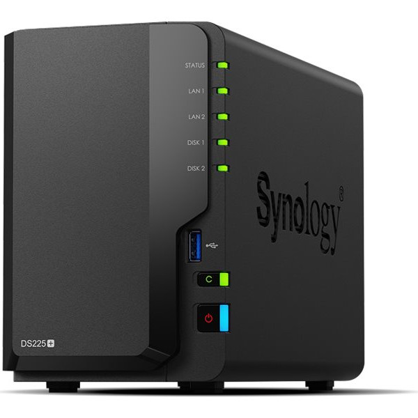 Synology DiskStation | DS225+ | Intel Celeron | J4125 | 2 GB | DDR4 | Black