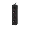 Lanberg | Strāvas sloksne 1m 4 ligzdas UPS sistēmai | PS0-04E-0100-IEC-BK | Ligzdu skaits 4