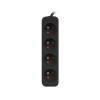 Lanberg | Strāvas sloksne 1m 4 ligzdas UPS sistēmai | PS0-04E-0100-IEC-BK | Ligzdu skaits 4