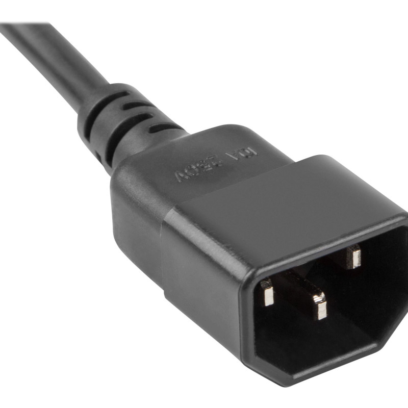 Lanberg | Strāvas sloksne 1m 4 ligzdas UPS sistēmai | PS0-04E-0100-IEC-BK | Ligzdu skaits 4