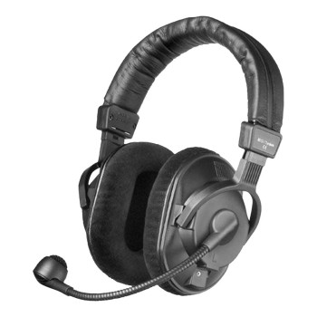 Beyerdynamic | Raidierakstu austiņu komplekts ar dinamisko mikrofonu | DT 290 MK II | Ar vadu | Pāri ausīm | Melns | Trokšņu slāpēšana