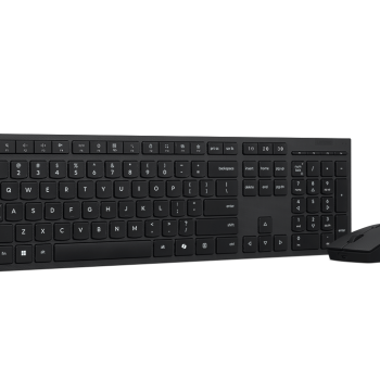 Lenovo Professional bezvadu uzlādējams komplekts — klaviatūra un pele | Klaviatūra un pele | Bezvadu | Pele iekļauta | Bluetooth | US Euro | Uzlādējams professional | Pelēks