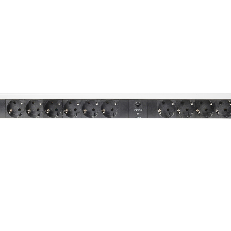 Digitus | Aluminum Outlet Strip with overload protection | DN-95405 | Sockets quantity 12