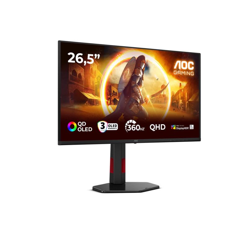 AOC Q27G4SDR | 27 " | QD-OLED | QHD | 16:9 | 360 Hz | 0.03 ms | 2560 x 1440 pixels | 1000 cd/m² | HDMI ports quantity 2 | Black