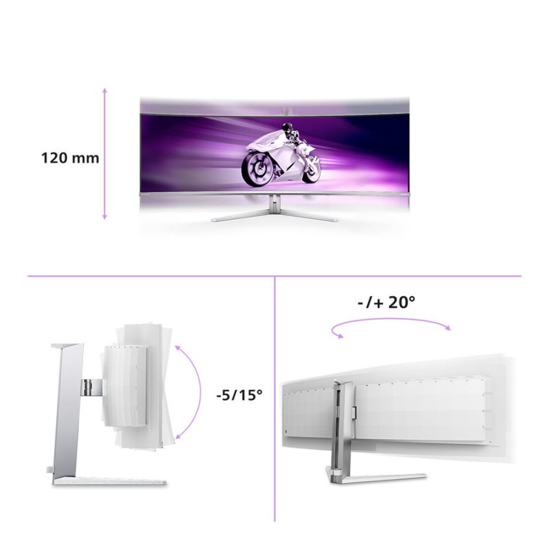 Philips | 49M2C8900L/00 | 49 " | OLED | 32:9 | 144 Hz | 0.03 ms | 5120 x 1440 pixels | HDMI ports quantity 2