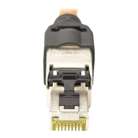 CAT 6A lauka terminācijas spraudnis, STP ar putekļu vāciņu, locījuma aizsardzība | DN-93631