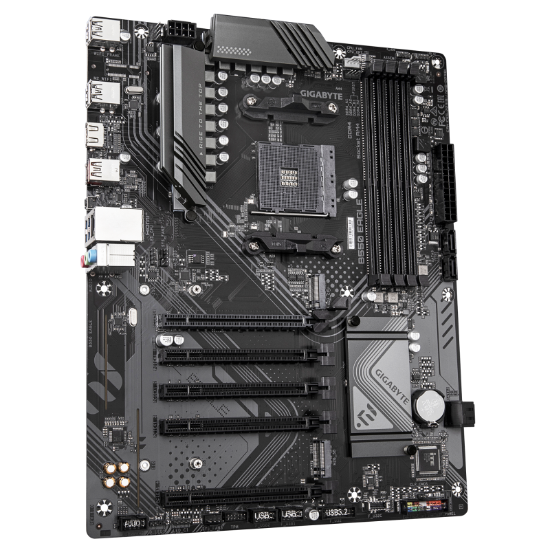 Gigabyte B550 EAGLE | Procesoru saime AMD | Procesoru ligzda AM4 | DDR4 | Atbalstītie cietā diska interfeisi SATA, M.2 | SATA savienotāju skaits 4