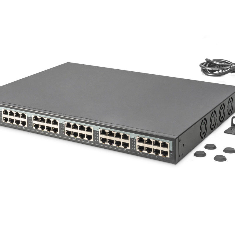 Digitus | 24 portu 10G Ethernet PoE+ injektors, 802.3at, 370 W | DN-95117