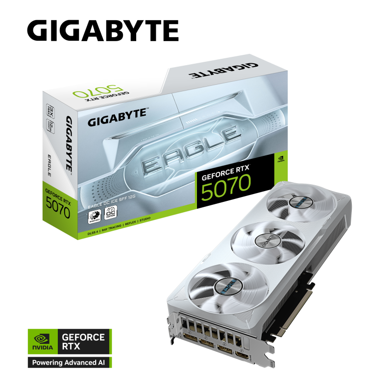 Gigabyte GeForce RTX 5070 EAGLE OC ICE SFF 12G | NVIDIA | 12 GB | GeForce RTX 5070 | HDMI portu skaits 1 | PCI-E 5.0