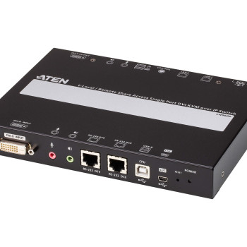 Aten | 1-porta / tālvadības piekļuve vienporta DVI KVM pār IP slēdzis | CN9600