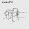 Gembird | Full-motion wall mount | Fixed | 37-80 " | Maximum weight (capacity) 60 kg | Black