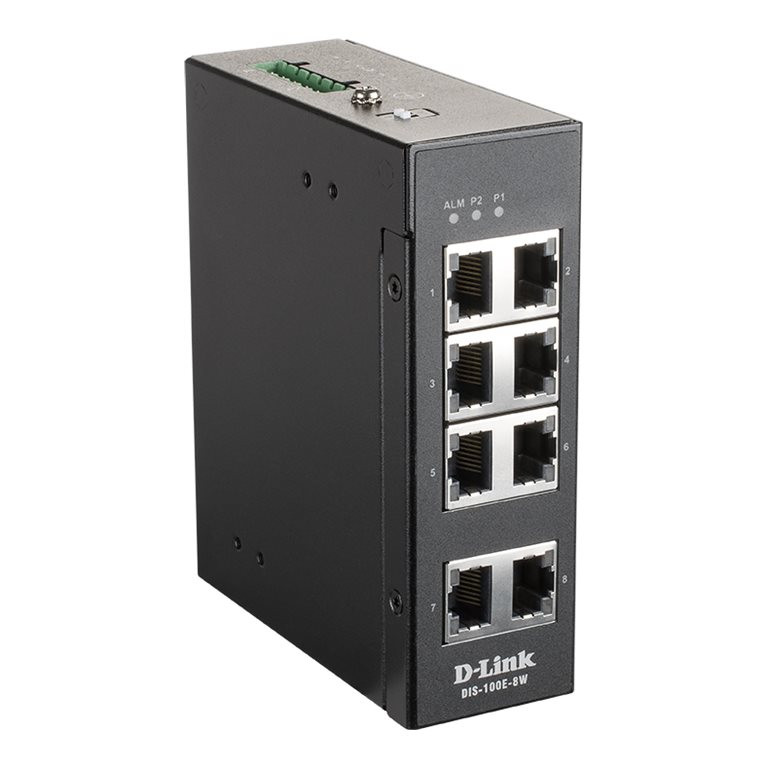 D-Link | Industrial Fast Ethernet Switch | DIS-100E-8W | Unmanaged | Wall mountable | 60 month(s)