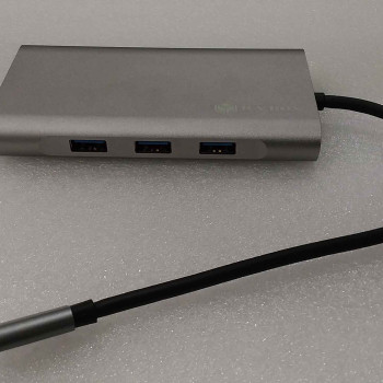 RAIDSONIC Icy Box IB-DK4040-CPD USB Type-C dokstacija ar diviem video interfeisiem | LIETO, ATJAUNOTS, BEZ ORIĢINĀLA IEPAKOJUMA UN LIETOTĀJDOKUMENTĀCIJAS