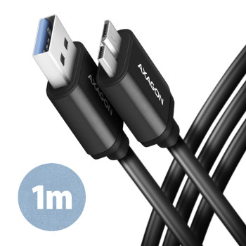 AXAGON | Datu un uzlādes kabelis, 1 m | BUMM3-AM10AB | USB Type A uz USB Type Micro-B