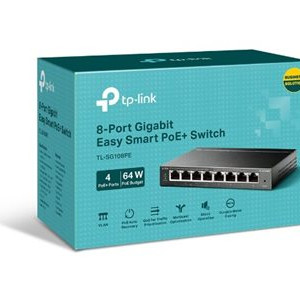 TP-LINK | Smart Switch | TL-SG108PE | Web pārvaldāms | Desktop | Gigabit Ethernet (vara) porti 4 | PoE+ porti 4 | Barošanas avots ārējs | 36 mēneši