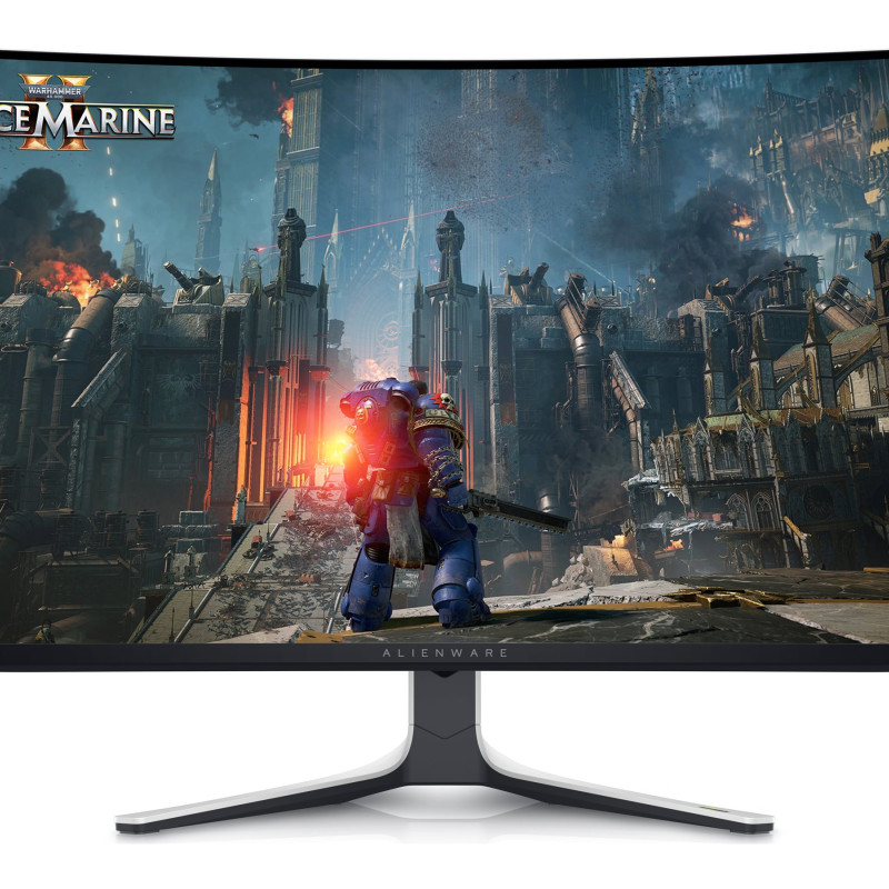 Dell | Curved Screen Gaming Monitor | AW3225QF | 31.6 " | OLED | 4K UHD | 16:9 | 240 Hz | 0.03 ms | 3840 x 2160 pixels | 1000 cd/m² | Power connector, Security-lock slot, Joystick, USB-A, USB-B, USB-C, HDMI, DispalyPort | HDMI ports quantity 2 | White / Black
