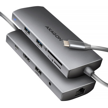 AXAGON daudzportu USB-C 5Gbps centrmezgls | HMC-8HLSA