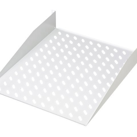 Digitus | Fiksētā plaukta skapjiem | DN-97610 | Piemērots komponentu uzglabāšanai, kas nav piemēroti 483 mm (19”); Plāns dizains — aizņem 2 augstuma vienības; Viegli un ātri montēt/demontēt; Slodzes kapacitāte: 25 kg; Izmēri: 88 x 482 x 349 mm | Balts