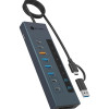 Raidsonic Icy Box USB centrmezgls 11‑1 USB-C centrmezgls USB 3.2 Gen 2 PD | IB-HUB1742CR-C2PD